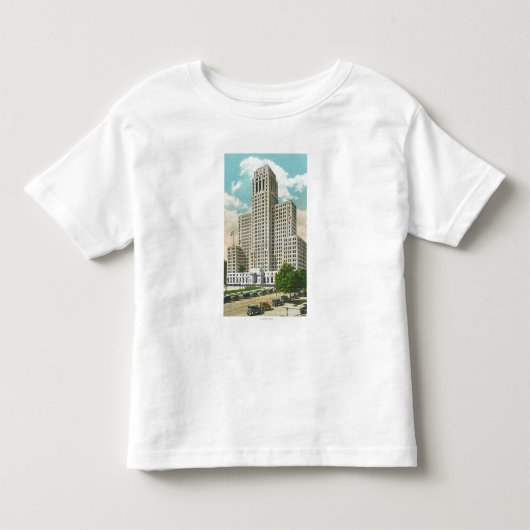 Buiten Uitzicht van NY State Kantoor Bldg Kinder Shirts (Voorkant)