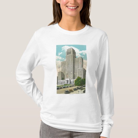 Buiten Uitzicht van NY State Kantoor Bldg T-shirt (Voorkant)