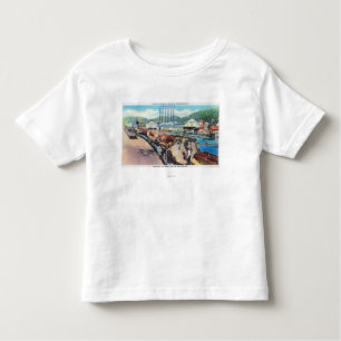 Buiten Uitzicht van Pacific Lumber Co., Redwood Kinder Shirts