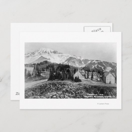 Buiten Uitzicht van Paradise Inn Briefkaart (Voorkant / Achterkant)