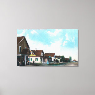 Buiten Uitzicht van Post Kantoor op Cedar Street Canvas Afdruk