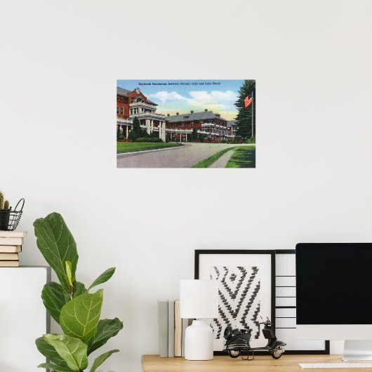 Buiten Uitzicht van Raybrook Sanatorium Poster (Thuiskantoor)