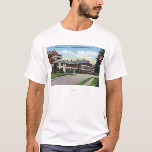 Buiten Uitzicht van Raybrook Sanatorium T-shirt (Voorkant)