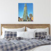 Buiten Uitzicht van RCA Bldg, Rockefeller Center Canvas Afdruk (Insitu (Slaapkamer))