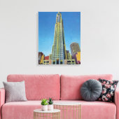 Buiten Uitzicht van RCA Bldg, Rockefeller Center Canvas Afdruk (Insitu (Woonkamer))