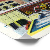 Buiten Uitzicht van RCA Bldg, Rockefeller Center Poster (Hoek)