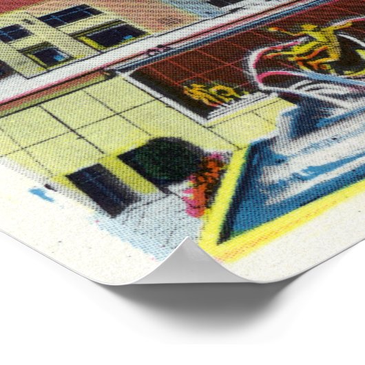 Buiten Uitzicht van RCA Bldg, Rockefeller Center Poster (Hoek)