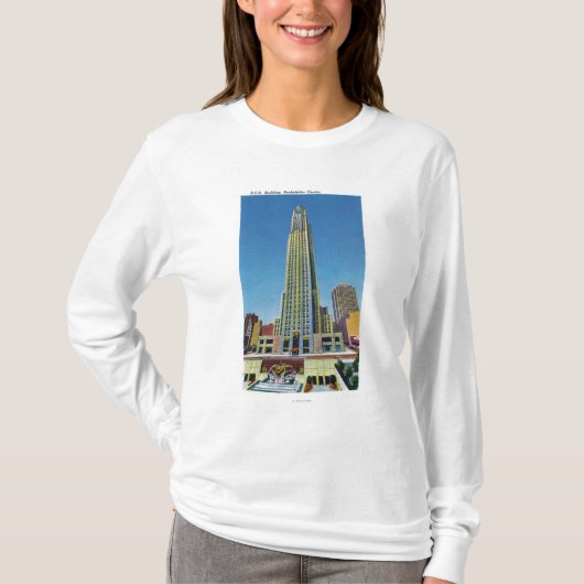Buiten Uitzicht van RCA Bldg, Rockefeller Center T-shirt (Voorkant)