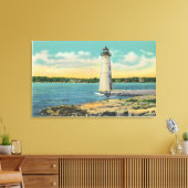 Buiten Uitzicht van Rock Island Light House Canvas Afdruk (Insitu (Woonkamer))