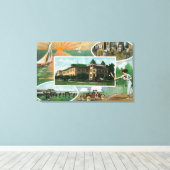 Buiten Uitzicht van Sanitarium en Schilderachtig U Canvas Afdruk (Insitu (Houten vloer))