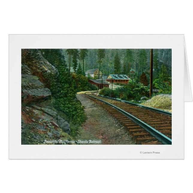 Buiten Uitzicht van Shasta Retreat van de spoorweg (Voorkant Horizontaal)