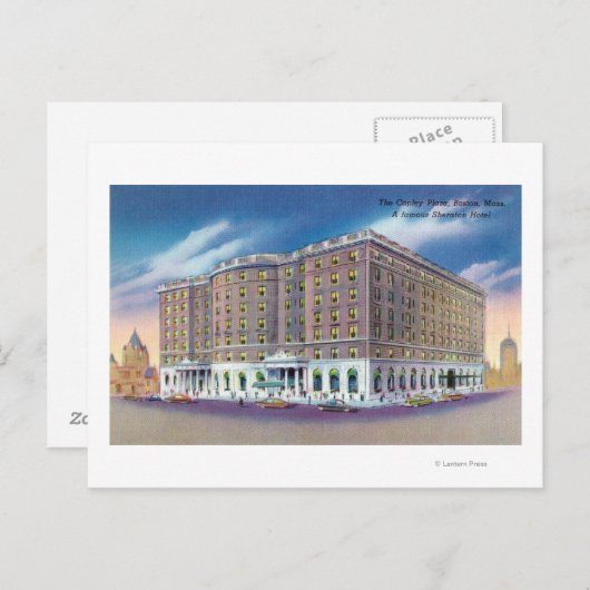 Buiten Uitzicht van Sheraton Hotel in Copley Briefkaart (Voorkant / Achterkant)