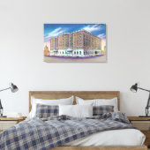 Buiten Uitzicht van Sheraton Hotel in Copley Canvas Afdruk (Insitu (Slaapkamer))