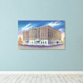 Buiten Uitzicht van Sheraton Hotel in Copley Canvas Afdruk (Insitu (Houten vloer))