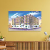 Buiten Uitzicht van Sheraton Hotel in Copley Canvas Afdruk (Insitu (Woonkamer))