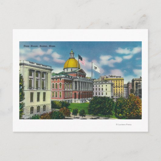 Buiten Uitzicht van State House Briefkaart (Voorkant)