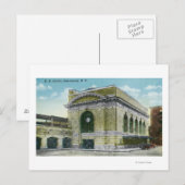 Buiten Uitzicht van station 2 van de spoorweg Briefkaart (Voorkant / Achterkant)