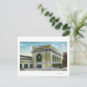 Buiten Uitzicht van station 2 van de spoorweg Briefkaart (Staand voorkant)