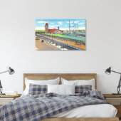 Buiten Uitzicht van station 2 van de spoorweg Canvas Afdruk (Insitu (Slaapkamer))