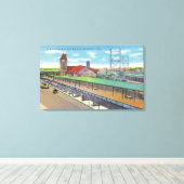 Buiten Uitzicht van station 2 van de spoorweg Canvas Afdruk (Insitu (Houten vloer))