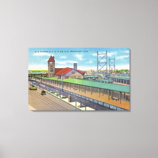 Buiten Uitzicht van station 2 van de spoorweg Canvas Afdruk (Voorkant)