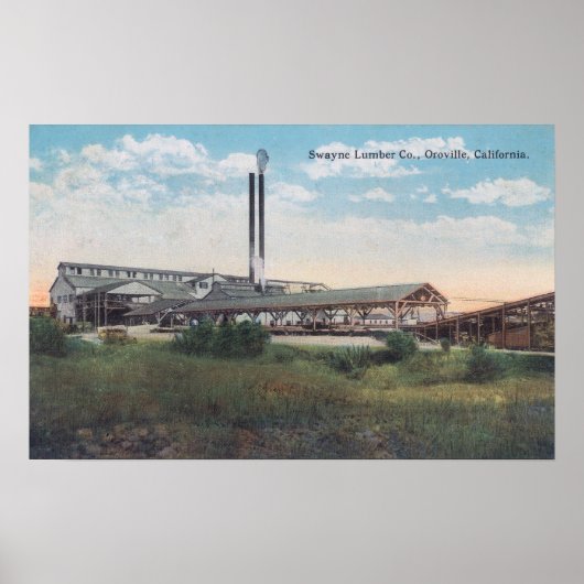 Buiten Uitzicht van Swayne Lumber CoOroville, CA Poster (Voorkant)