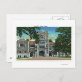 Buiten Uitzicht van Taylor Hall, Vassar College Briefkaart (Voorkant / Achterkant)