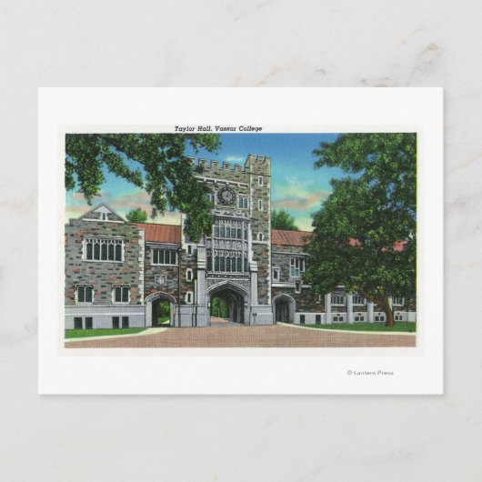 Buiten Uitzicht van Taylor Hall, Vassar College Briefkaart (Voorkant)