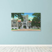 Buiten Uitzicht van Taylor Hall, Vassar College Canvas Afdruk (Insitu (Houten vloer))