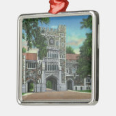Buiten Uitzicht van Taylor Hall, Vassar College Metalen Ornament (Links)