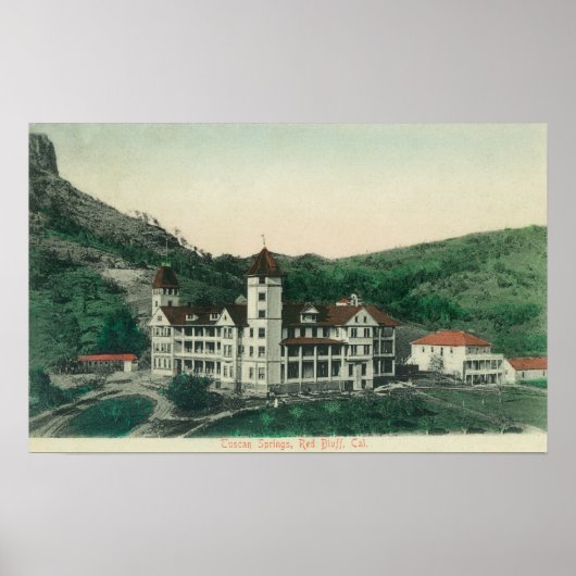 Buiten Uitzicht van Tuscan SpringsRed Bluff, CA Poster (Voorkant)