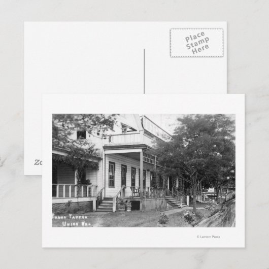 Buiten Uitzicht van Twana Tavern Briefkaart (Voorkant / Achterkant)