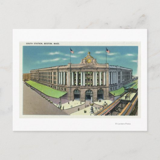 Buiten Uitzicht van Zuid-station 2 Briefkaart (Voorkant)