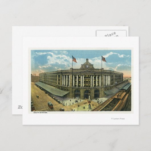 Buiten Uitzicht Zuid-station # 3 Briefkaart (Voorkant / Achterkant)