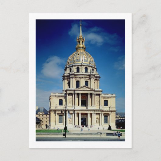 Buiten van de kerk, begonnen in 1676 (foto) briefkaart (Voorkant)