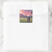 Buiten Vierkante Sticker (Tas)