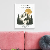 Buiten voelt beter Berg Canvas Afdruk (Insitu (Woonkamer))