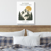 Buiten voelt beter Berg Canvas Afdruk (Insitu (Slaapkamer))