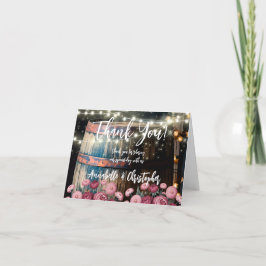 Buiten Whiskey Vat Bruidsdiner Ontvangst Bedankkaart