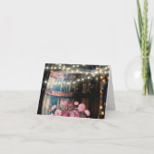 Buiten Whiskey Vat Bruidsfeest Ontvangst Bedankkaart (Achterkant)