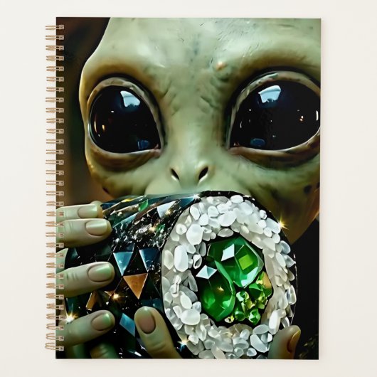 Buitenaards Alien en Kristallijn Voedsel Planner (Voorkant)