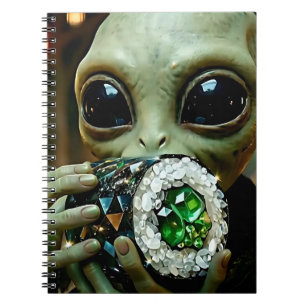 Buitenaards Alien en Kristallijnen Sushi   Notitieboek