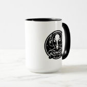 Buitenaards Alien Gamer met Hoofdtelefoon Mok (Voorkant rechts)