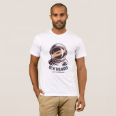 Buitenaards astronaut ontwerp t-shirt (Voorkant volledig)