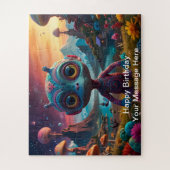 Buitenaards avontuur in een fantasy paddenstoelenb legpuzzel (Verticaal)