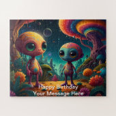 Buitenaards avontuur in een fantasy paddenstoelenb legpuzzel (Horizontaal)