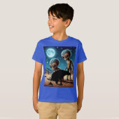 Buitenaards Avontuur Pooing Dog T-shirt (Voorkant volledig)