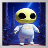 Buitenaards Baby AI Alien Poster (Voorkant)