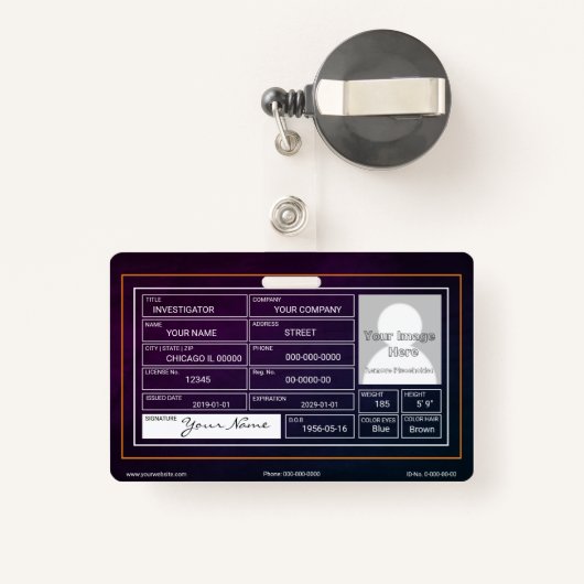 Buitenaards Badge (Achterkant met intrekbare)