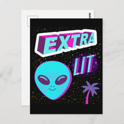 buitenaards briefkaart (Voorkant / Achterkant)